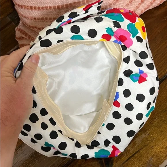 Vintage 90’s Blossom Colorful‎ Polka Dot Hat- OS - Picture 3 of 4